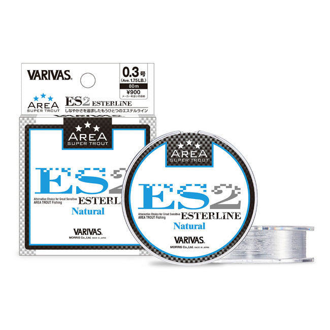 MONOFILAMENT VARIVAS  SUPER TROUT AREA ES2 ESTER NATURAL 80m 0.082m 1.42lb