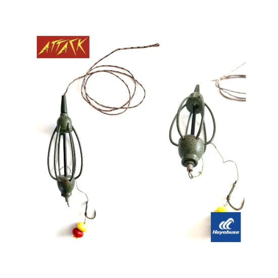 Montura Attack Crap Leadcore Momitor Inline 55 Gr Carlig Hayabusa Nr 6+porumb Silicon