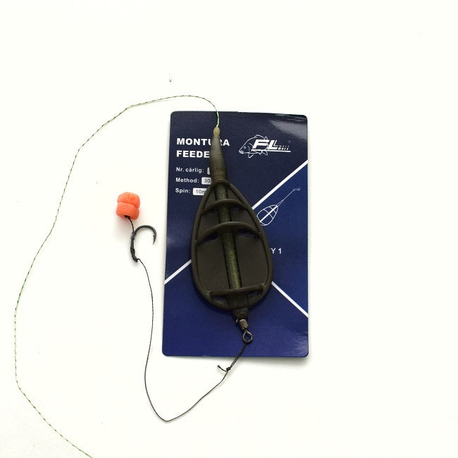 MONTURA FEEDER FL METHOD FARA TIJA 40G CARLIG NR 10 SPIN 10MM CU PORUMB FLOTANT E M