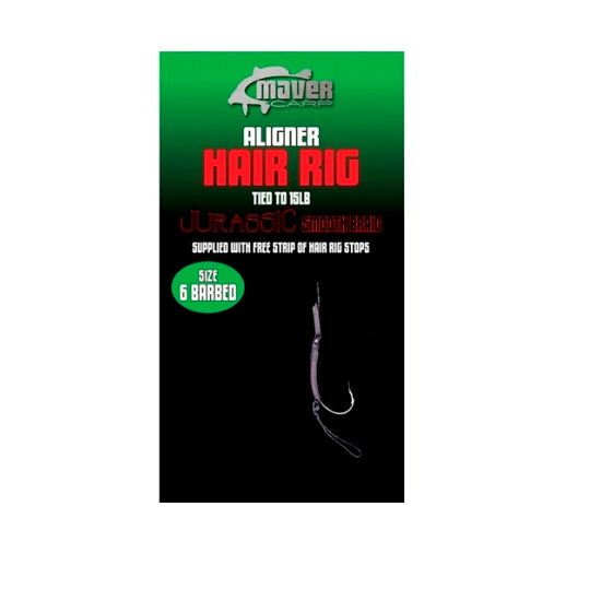 MONTURA MAVER HAIR RIG LONG SHANK NR 6 15lb COATED BRAID