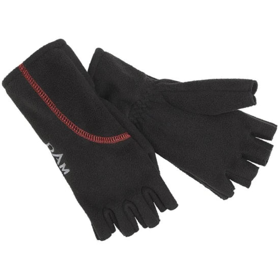 Man Gloves Dam Windproof Half Finger M, Black