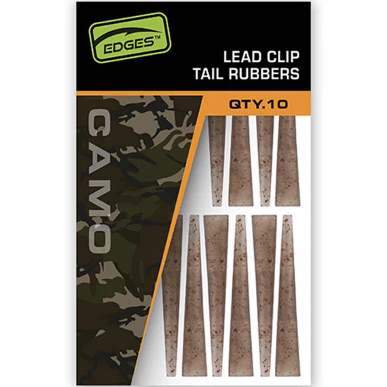 Manson Fox Edges Camo Lead Clip Tail Rubbers, 10buc/set