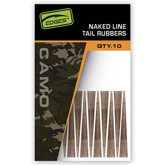 Manson Fox Edges Camo Naked Line Tail Rubbers, 10buc/set