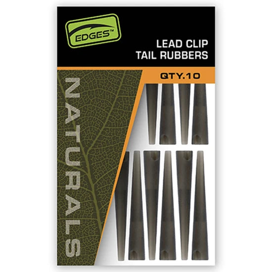 Manson Fox Edges Naturals Lead Clip Tail Rubbers, 10buc/set