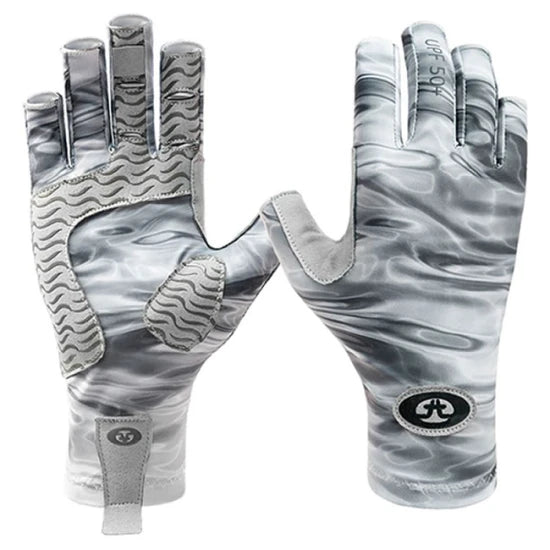 Manusi Flying Fisherman Sunbandit Pro Series Gloves Gray Water L-xl
