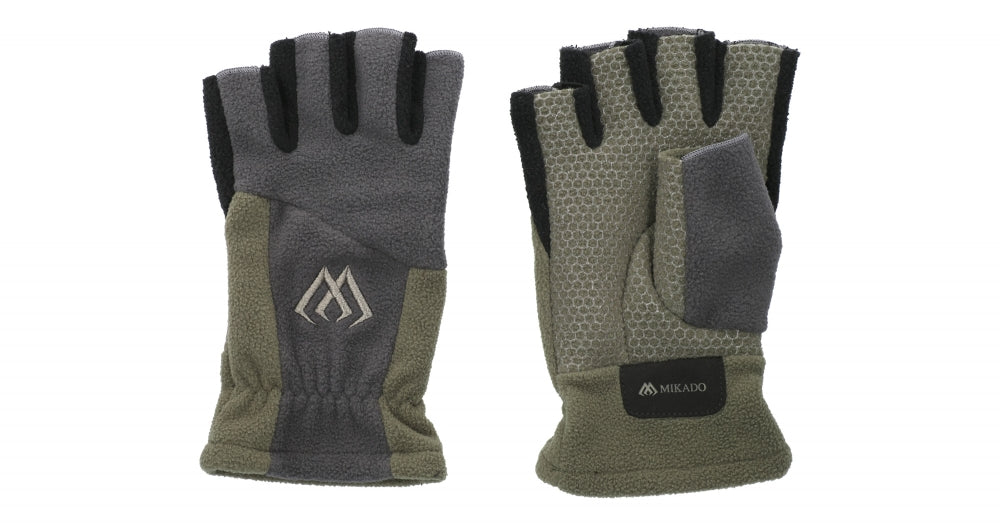 Manusi Mikado Fleece - Half Finger L Gray-Green