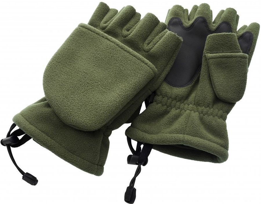 Manusi Trakker Polar Fleece Gloves, Green