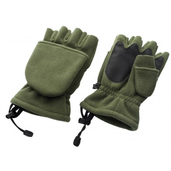 Manusi Trakker Polar Fleece Gloves, Green