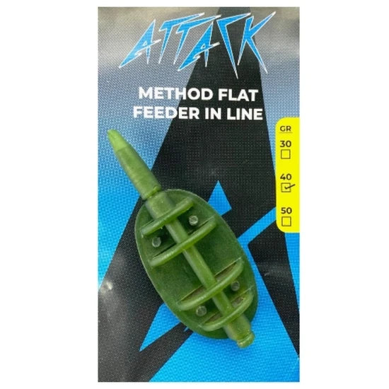 Method Feeder Attack Inline Flat Culoare Verde 50 G