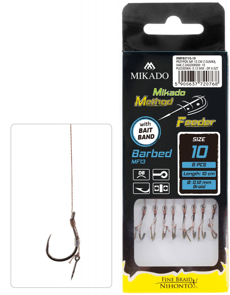 Method Feeder Rig - Ac De Momeala - Carlig Nr.8 / Fir Textil 0.14Mm/10Cm - 8Buc-Hmfb213I