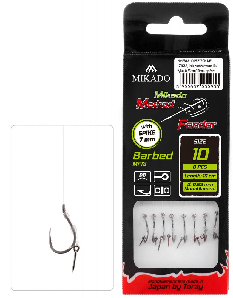 Method Feeder Rig - Ac Momeala - Carlig Nr.10 /Fir 0.23Mm/10Cm - 8Buc-Hmfb13I