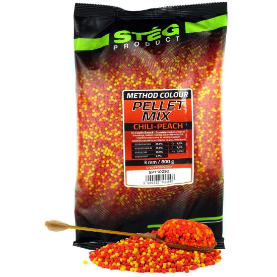 Micropelete Steg Pellet Mix, Chilli Peach, 3mm, 800m