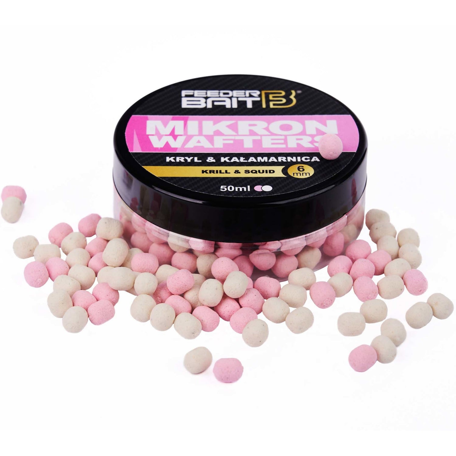 Mikron Wafters Feeder Bait Krill &amp; Squid, 6mm