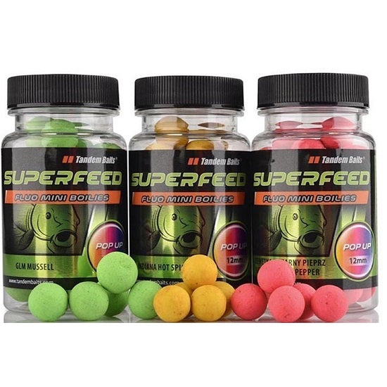 Mini Pop-Up Tandem Baits SuperFeed Fluo 12mm 35g Milky Mulberry