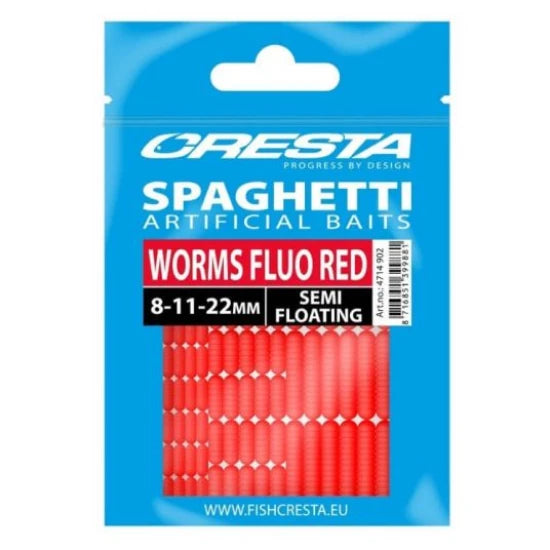 Momeli Artificiale Spro Cresta Spaghetti Worms - Fluo Red