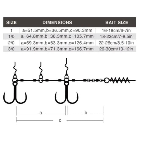 Montrura Bkk Chain-21 Stinger Rig, Carlig Nr.1 / Spear 21 Ss / 16-18cm