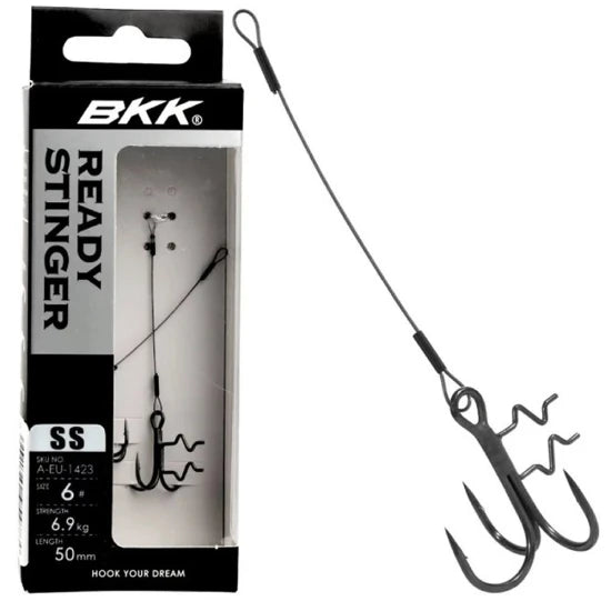 Montrura Bkk Spear Stinger 7x7 Wire Zander Ready Stinger Rig, 9cm, 0.36mm, Nr.4, 7kg, 2buc/pac