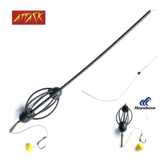 Montura Attack Momitor Inline 50g, Carlig Hayabusa K1 Nr.10, Porumb Silicon