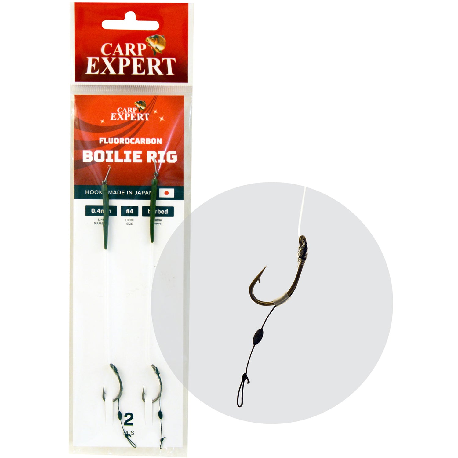 Montura Crap Fluorocarbon Carp Expert Boilie Rig Nr.4, 2buc/pac