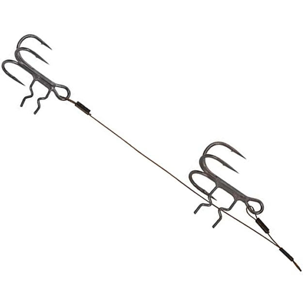 Montura FOX RAGE Strike Point Double Stingers, 10cm/5cm, 13lb/6kg, Size 6&amp;8, 2buc/pac