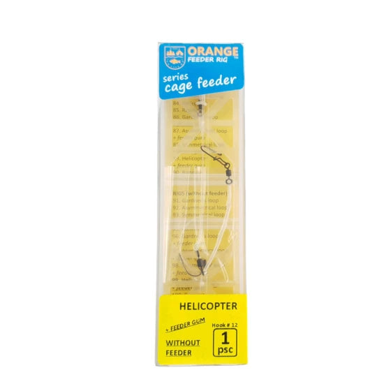 Montura Feeder Orange Fr0099 Helicopter Cu Feeder Gum 10lb, Carlig No.12, 1buc/pac