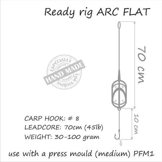 Montura Feeder Orange Method Arc Flat 40g, Nr.4