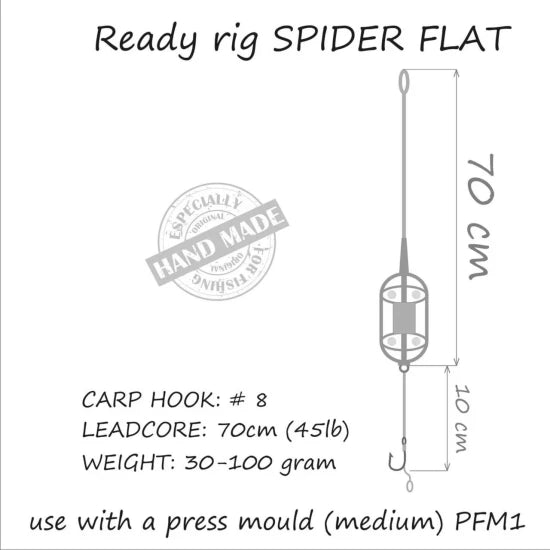 Montura Feeder Orange Method Spider Flat 50g, No.4
