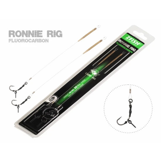 Montura Fluorocarbon Zfish Ronnie Rig, 25lbs, Nr.4, 2buc/pac