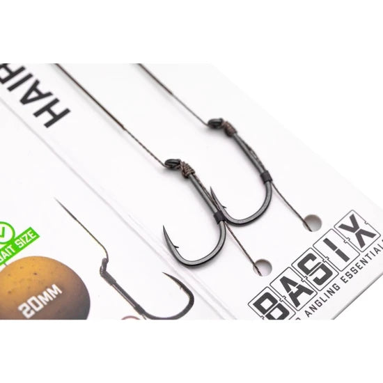 Montura Korda Basix Hair Rigs Wide Gape, Barbless, Nr.8, 18lb