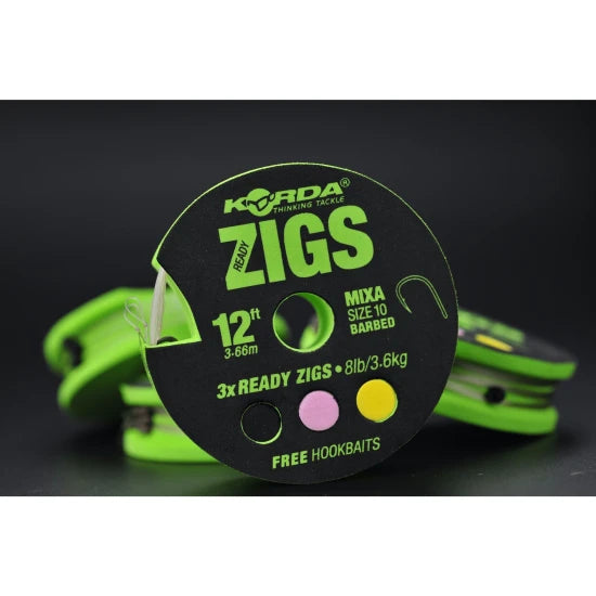 Montura Korda Zig Rigs, Barbless, Nr.10, 8ft/240cm, 1buc/pac