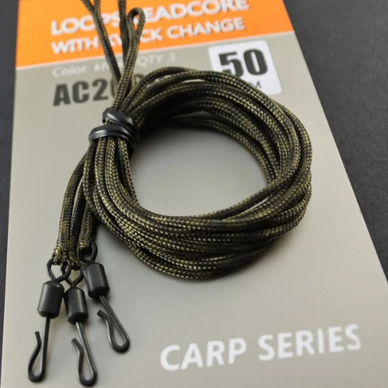 Montura Leadcore  Orange Loops Cu Agrafa Quick Change 50cm 3buc