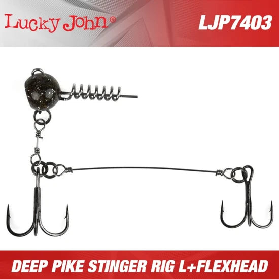 Montura Lucky John Deep Pike Stinger Rig L+flexhead Nr.1/0, 15g, 1buc/pac
