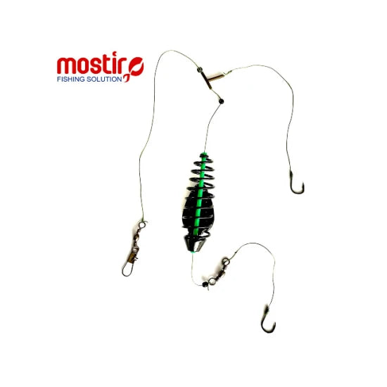 Montura Mostiro Arc Vopsit Cu Teu, Plumb Lateral, Fir Textil, 2 Carlige Nr.2
