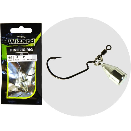 Montura Offset Wizard Fine Jig Rig Greutate Bullet 8g, Nr.2, 2buc/pac