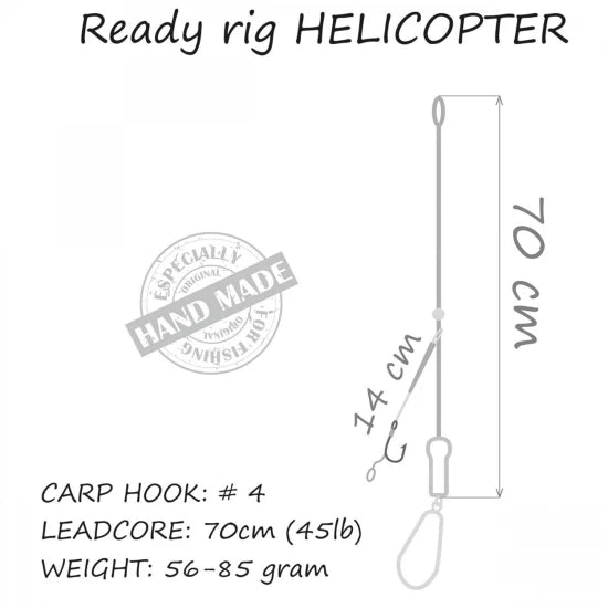 Montura Orange Carp Rig Helicopter 71gr Nr.4