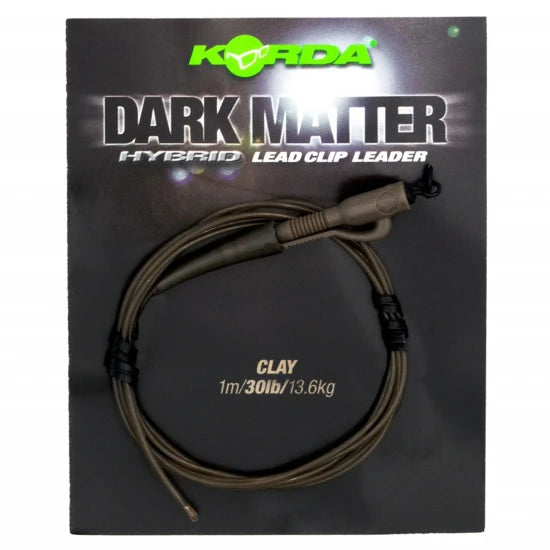 Montura Plumb Pierdut Korda Dark Matter Leader Hybrid Clip, Clay, 30lbs, 1m