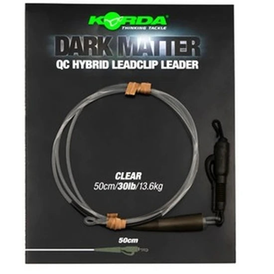 Montura Plumb Pierdut Korda Dark Matter Leader Qc Hybrid Clip, Weed, 30lbs, 1m
