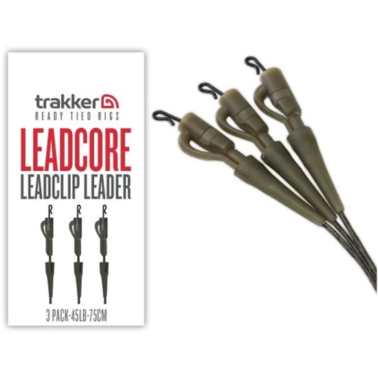Montura Plumb Pierdut Trakker Leadcore Leadclip Leader, 75cm, 3buc/pac