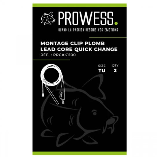 Montura Prowess Clip Plumb Leadcore Agrafa Quick Change 2buc/plic