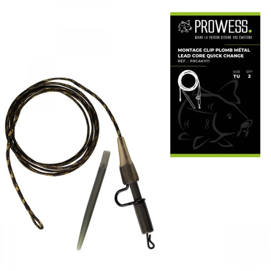 Montura Prowess Clip Plumb Metal Leadcore Agrafa Quick Change 2buc/plic