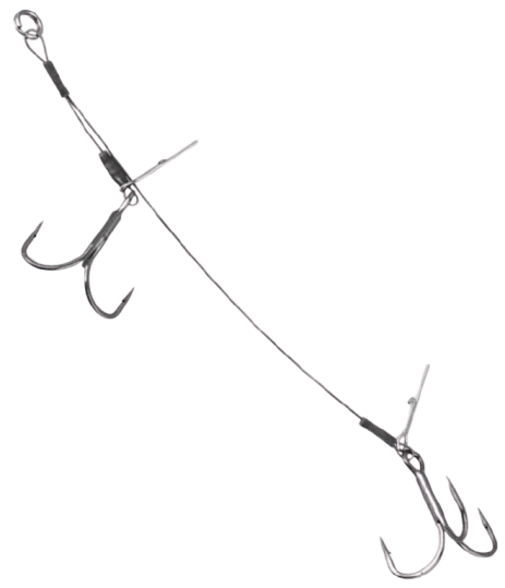 Montura SAVAGE GEAR Carbon Double Stinger, 16kg, Nr.1, 10.5cm, 2buc/pac
