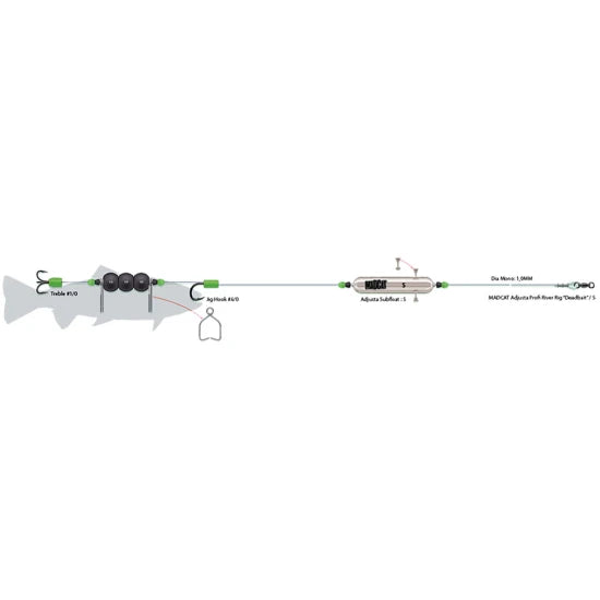 Montura Somn Dam Madcat Adjusta P River Deadbait 1.00mm, 3/0-10/0, 180cm, 60g