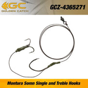 Montura Somn Golden Catch Single And Treble Hooks 6/0