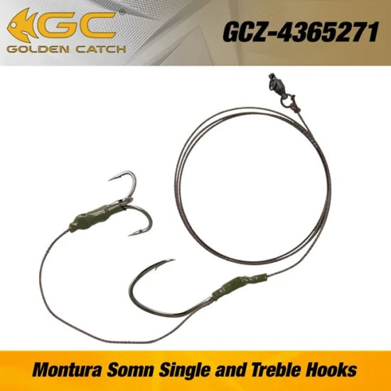 Montura Somn Golden Catch Single And Treble Hooks 8/0