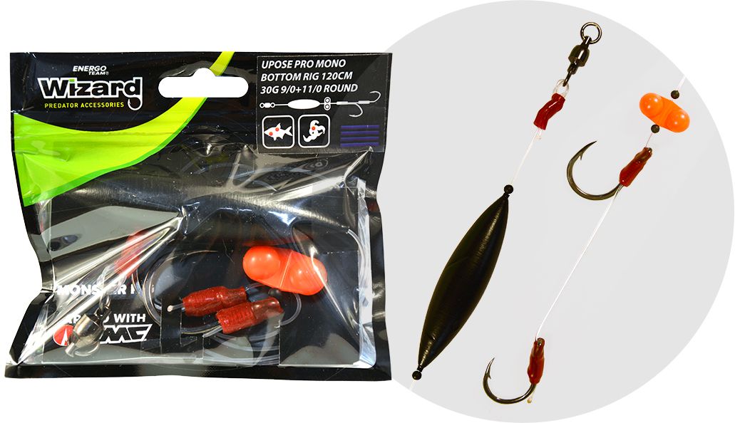 Montura Somn Wizard Monster Upose Pro Mono Bottom Rig, 30g, 1buc/pac