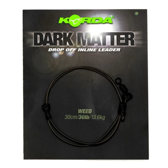 Montura Cu Vartej Korda Dark Matter Leader Drop Off Inline, Clear, 30lbs, 30cm