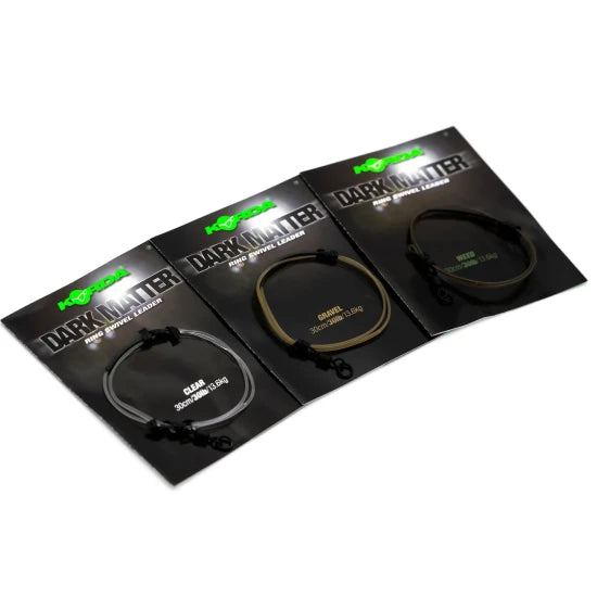 Montura Cu Vartej Korda Dark Matter Leader Ring Swivel, Weed, 30lbs, 30cm