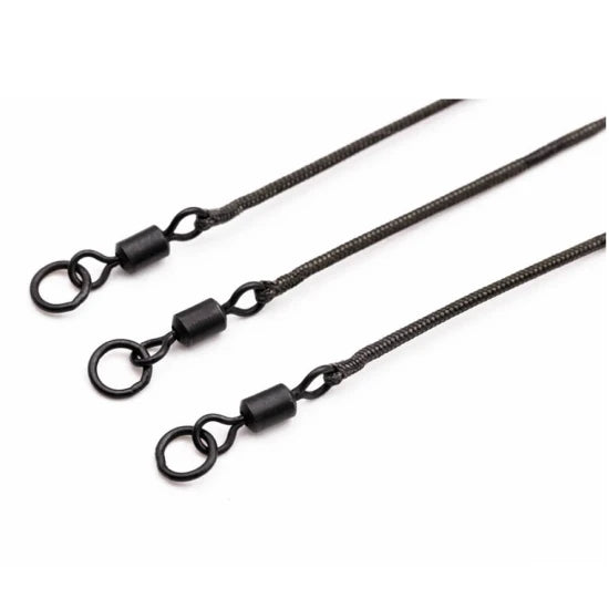 Montura Cu Vartej Si Anou Korda Kable Ring Swivel, Weed Silt, 50cm