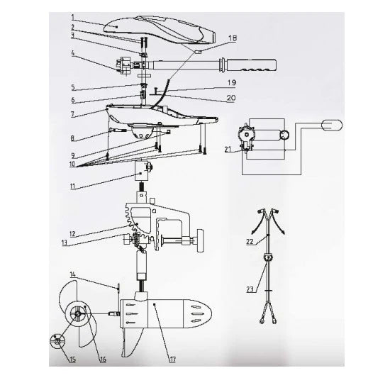 Motor Barca Rhino Electric Outboard Motor Vx 34