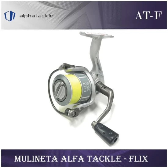 Mulineta Alpha Tackle Spinning Flix 2500, 5.2:1, 0.8mm/150m, 2+1rul + Fir Textil